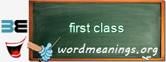 WordMeaning blackboard for first class